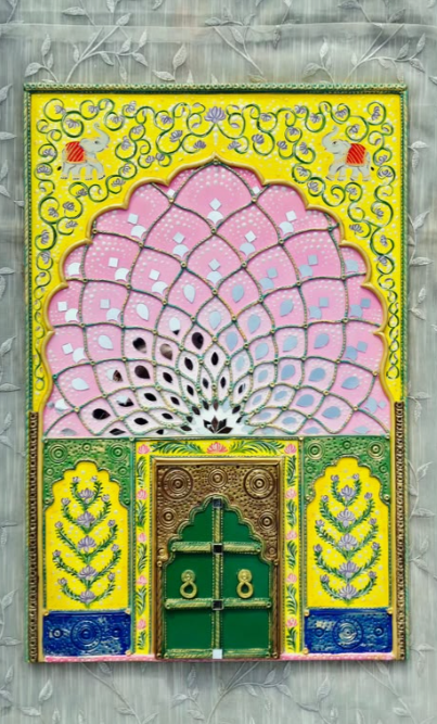 Rajasthani Lippan Art Wall Jharokha