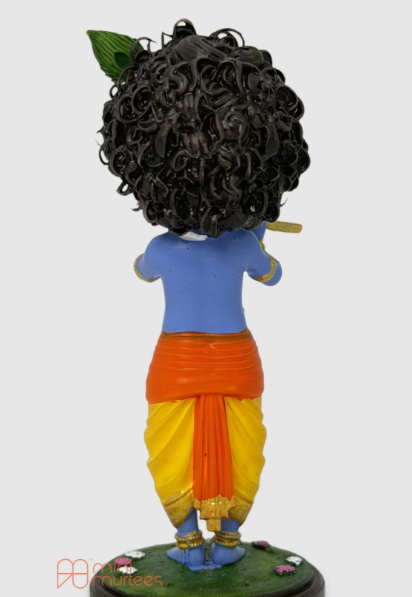 Little Krishna with Flute – Hand-Painted Bal Krishna Idol
