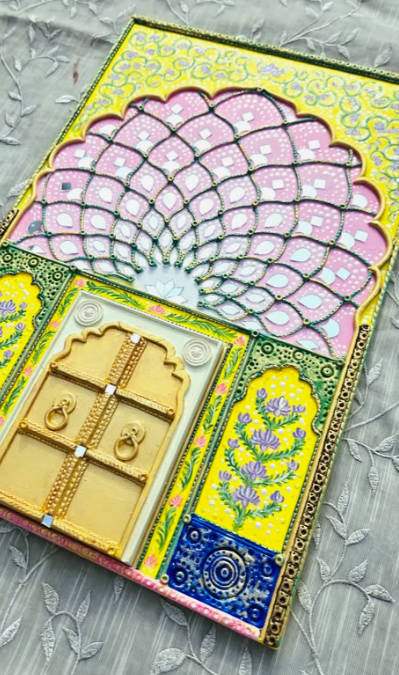 Rajasthani Lippan Art Wall Jharokha