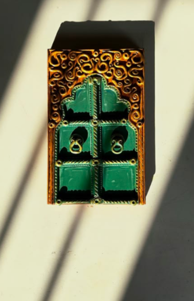 Cute Rajasthani  Lippan Art Door for Wall Hanging – Set of 2