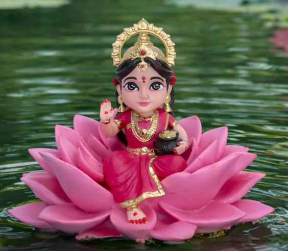Laxmi Mata Idol – Hand-Painted Lakshmi Murti