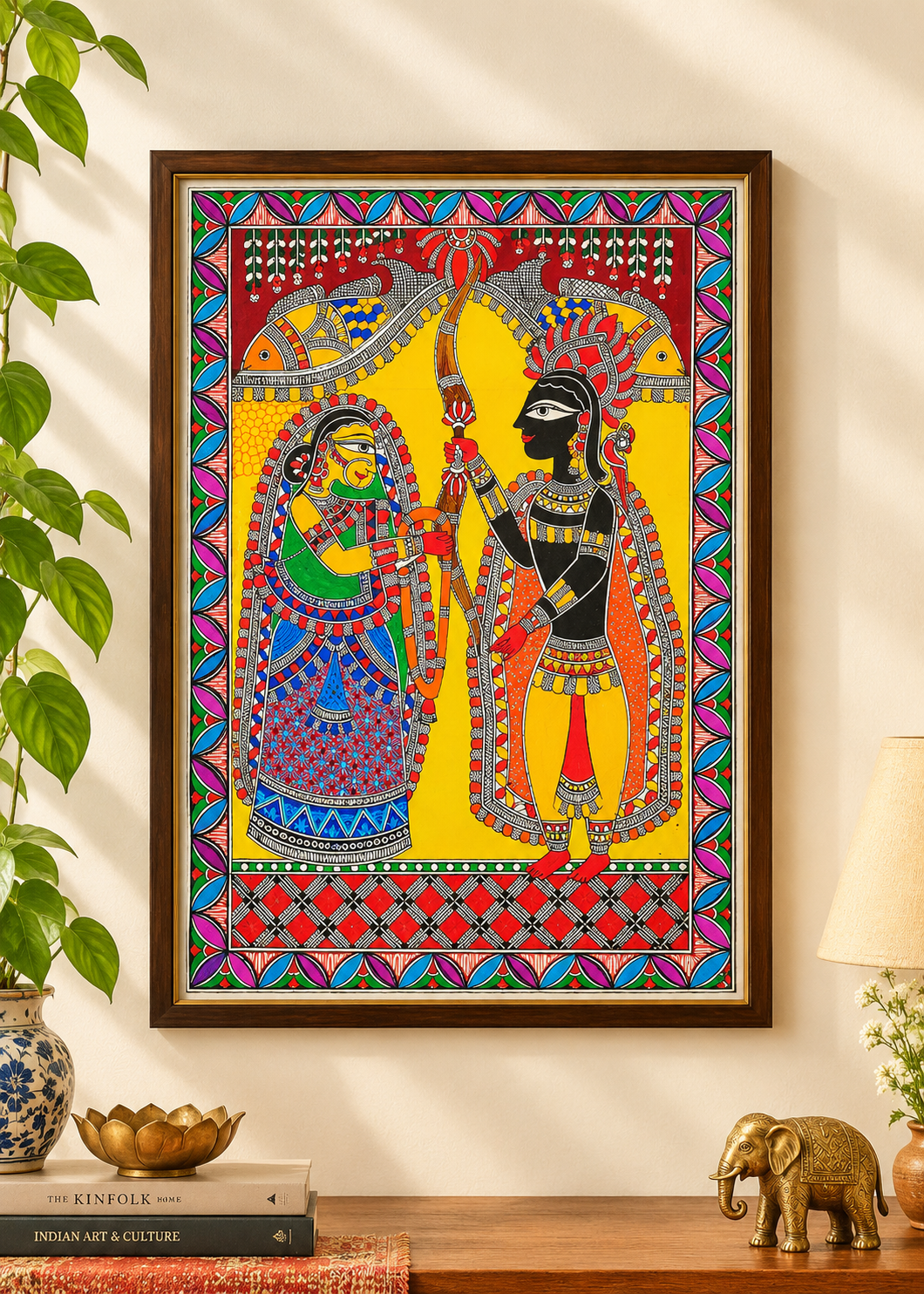Ram Sita Vivah – Traditional Madhubani Painting