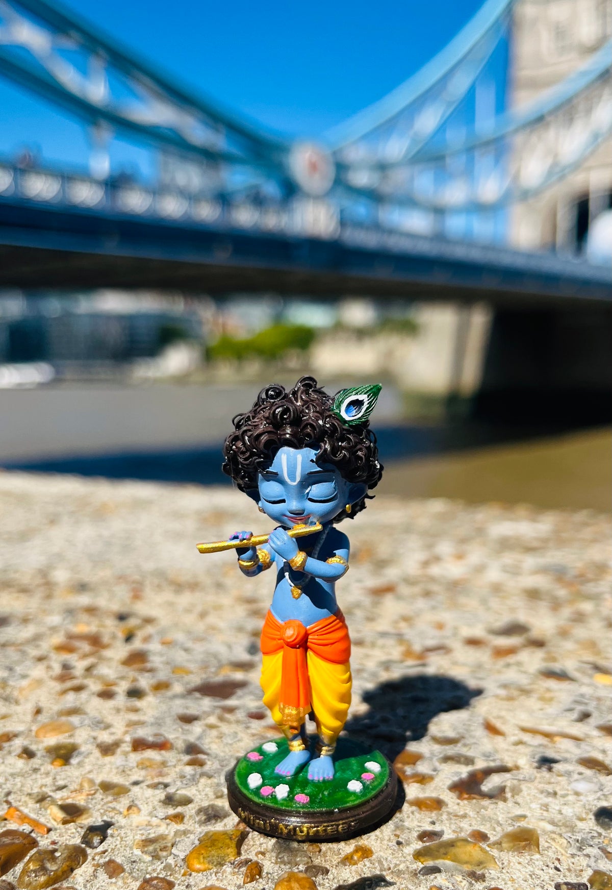Little Krishna with Flute – Hand-Painted Bal Krishna Idol