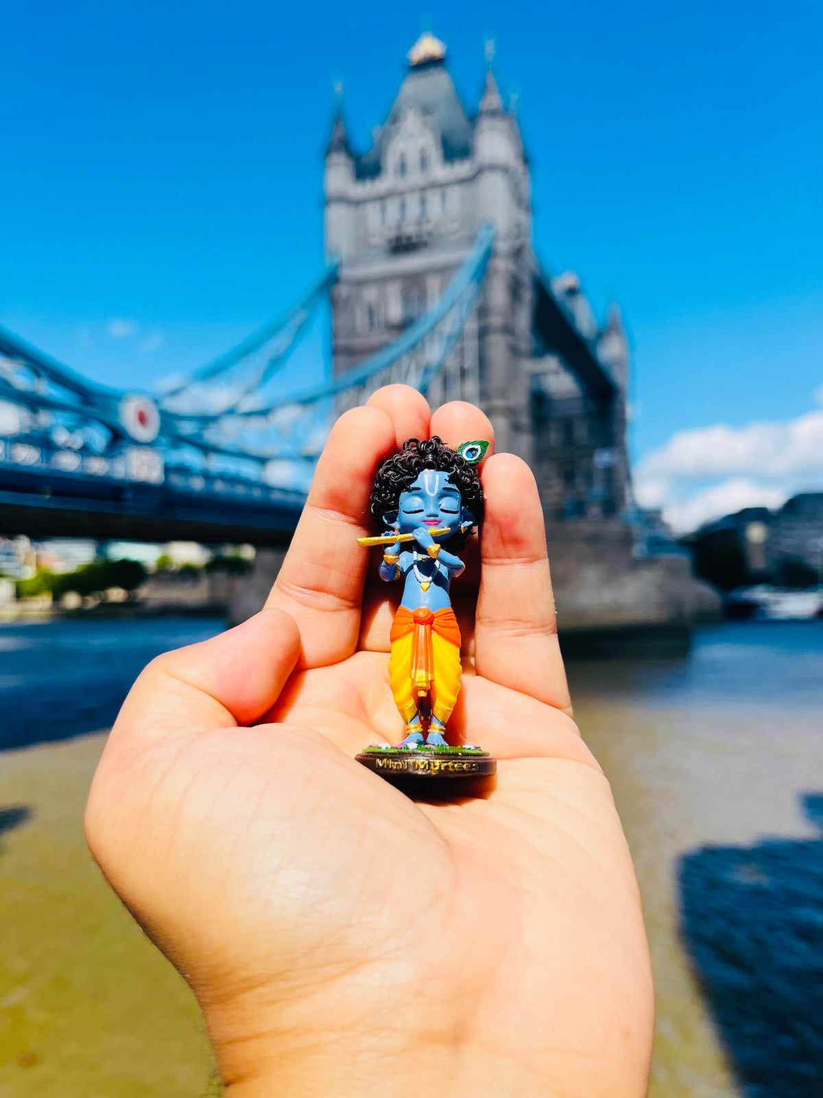 Little Krishna with Flute – Hand-Painted Bal Krishna Idol