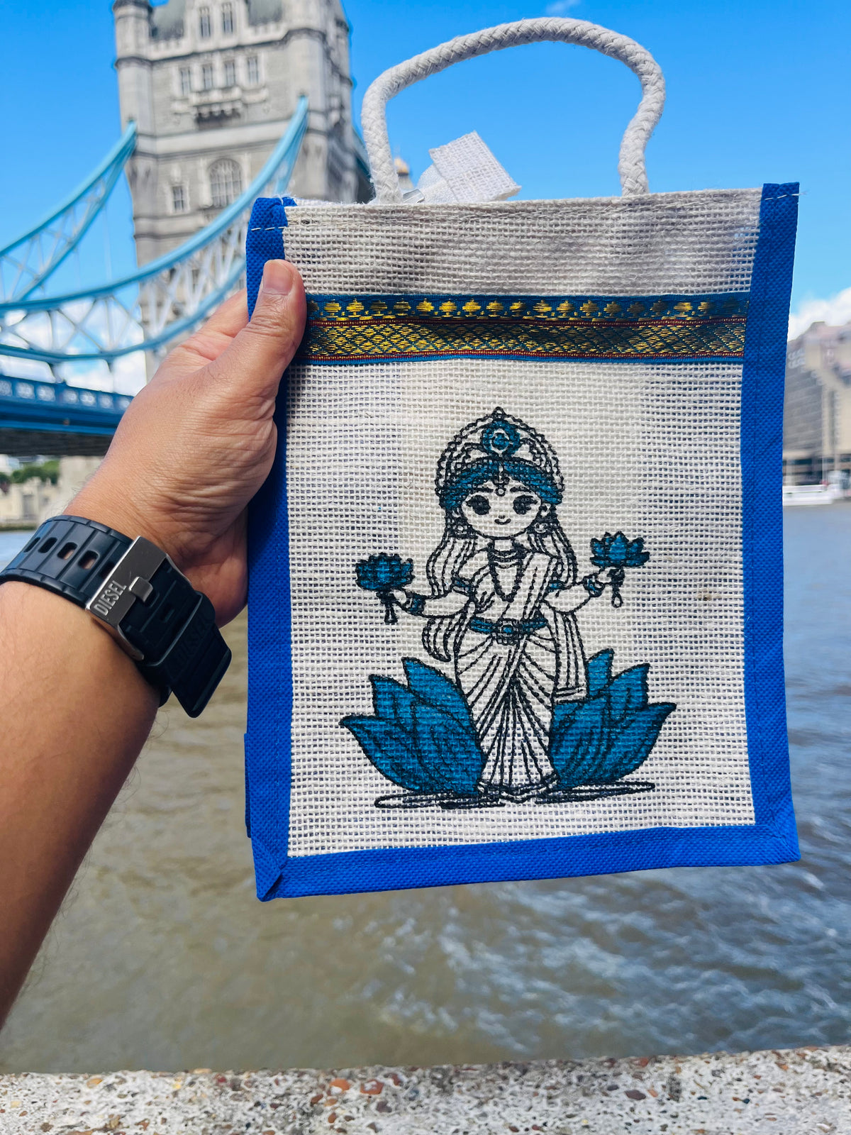 Jute Bag – Traditional Indian Art Style