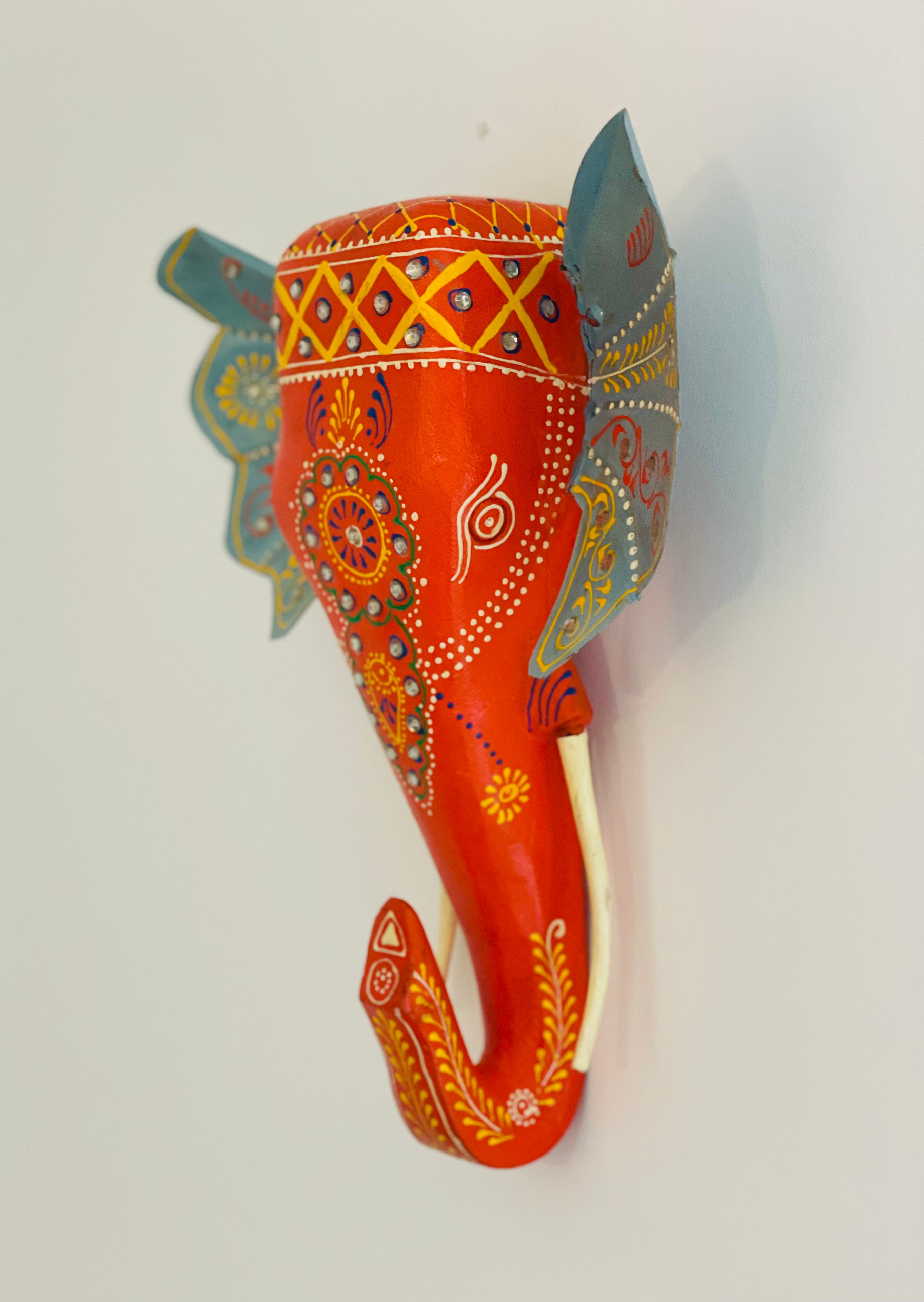 Handcrafted Wooden Animal Face Wall Hanging