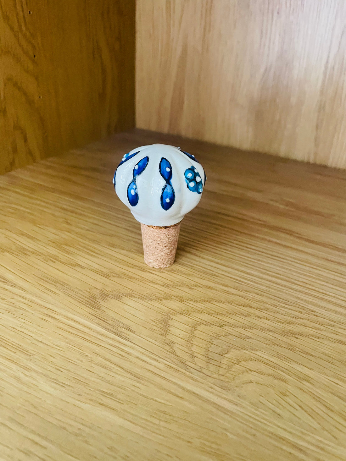 Handcrafted Ceramic Wine Bottle Stopper – Indian Traditional Design