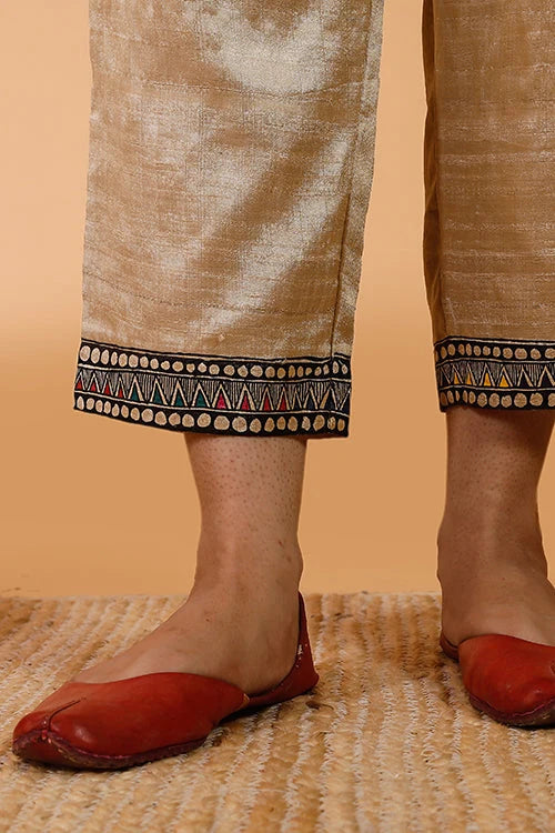 'Radha-Krishna' Handpainted Madhubani Kurta