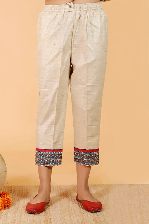 'Tilkor Kamal' Handpainted Madhubani Cotton Kurta