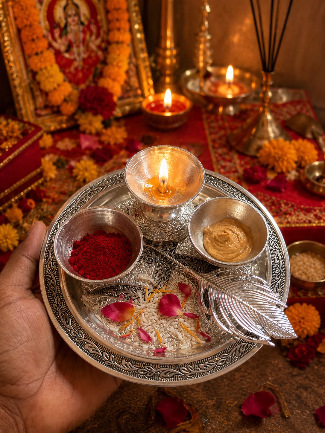 Luxury Pooja Thali Set Gift Box