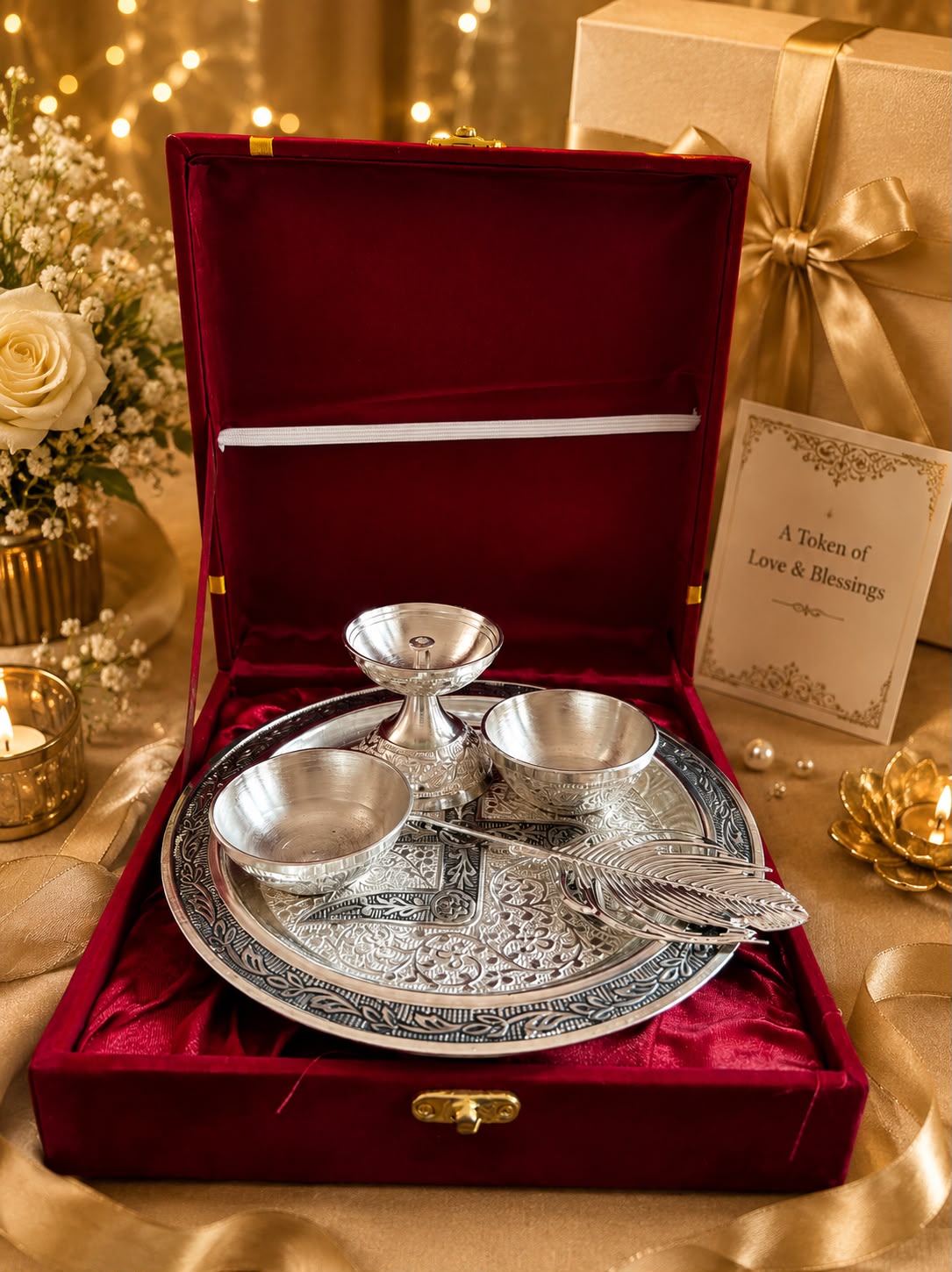 Luxury Pooja Thali Set Gift Box