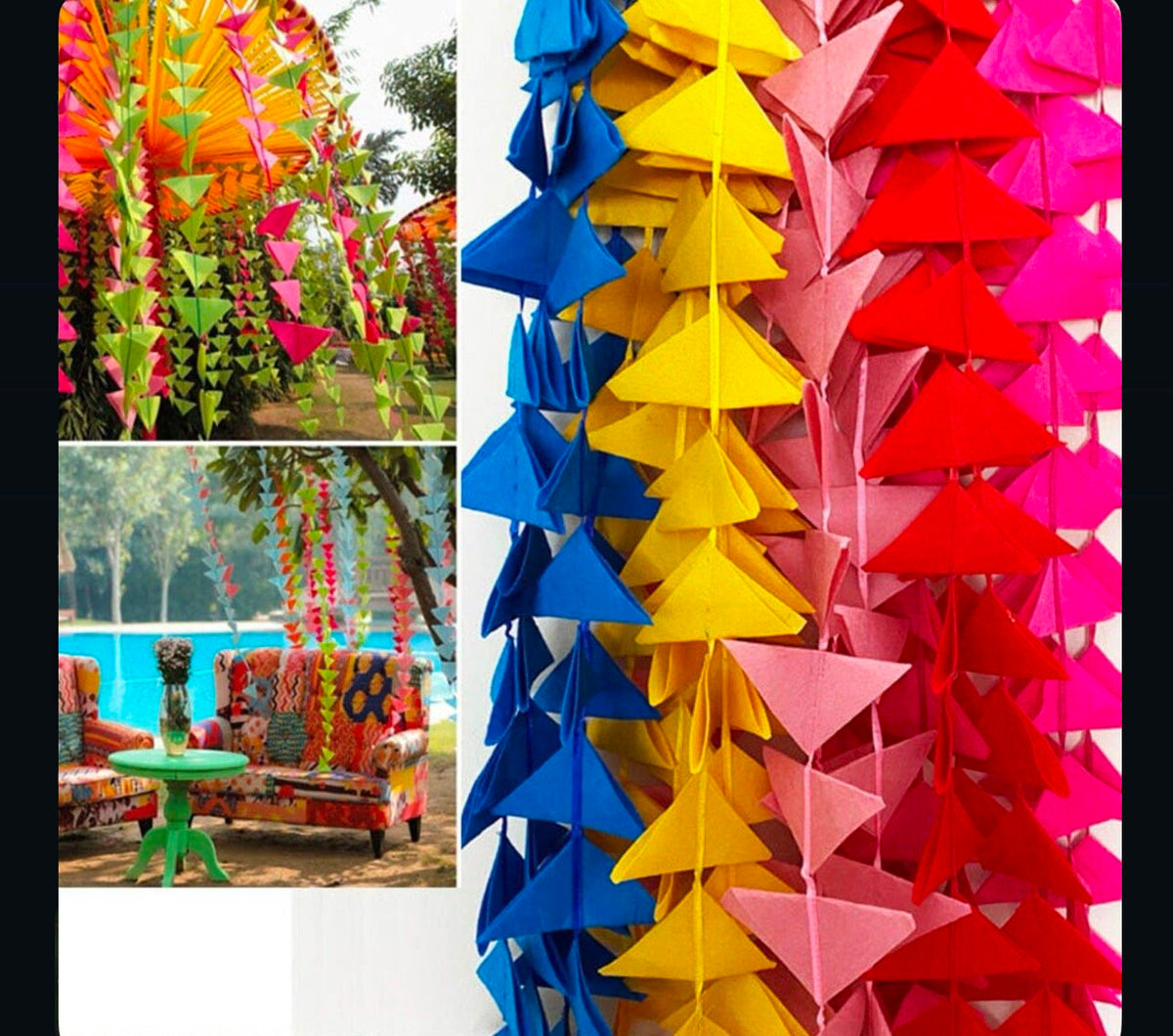 Diwali Flower Lines – Mixed Colour Marigold Flowers